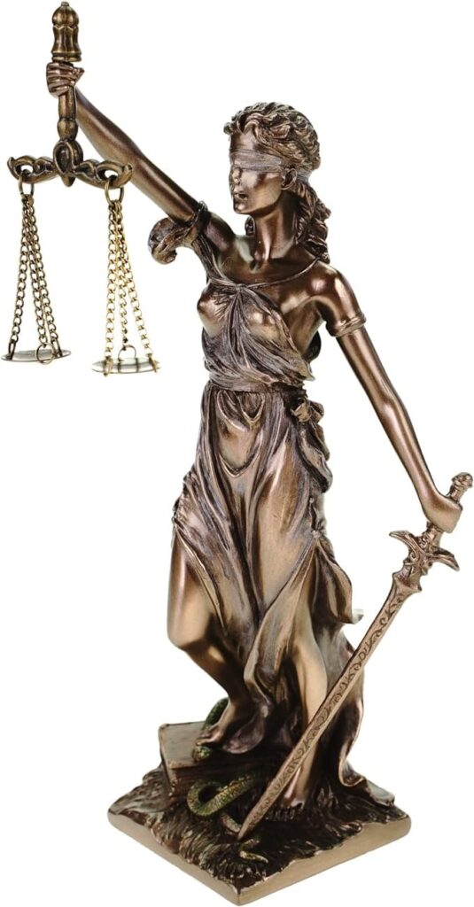 diosa de la justicia bronce